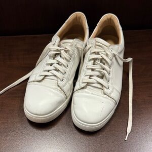 Christian Louboutin White Leather Sneakers